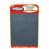 Vntg metal 19.5x30 Eveready Batteries menu board