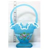 Fenton Charleton satin blue basket