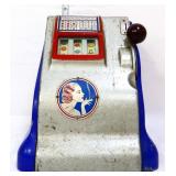 Vntg Liberty table top 1 cent slot machine