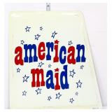 Vntg metal 17x18 American Made truck sign