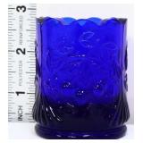 Cobalt wreathed cherry toothpick holder