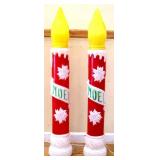 Pair 38in Noel candle blow molds NO SHIPPING
