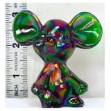 Fenton green carnival mouse figure
