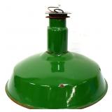 Vintage green/white 18.5in service station light