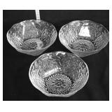 Lot of 3 pineapple floral 7.25in bowls