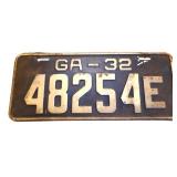 1932 Georgia license plate
