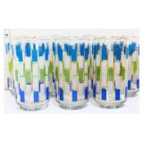 Lot of 7 vintage Libbey Nordic glasses