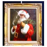 28x32 framed Spirit Of Santa Tom Browning w COA
