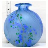 Blue 7in Isle Of Wight art glass vase