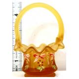 Fenton harvest gold satin mini basket