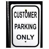 Metal 12x18 Customer Parking Only sign