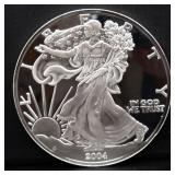 8.0oz Liberty 2004 silver round