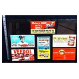 Framed 18x12 Veedol adv pieces