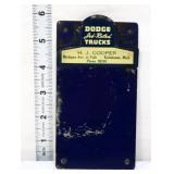 Vntg metal small Dodge Truck clipboard