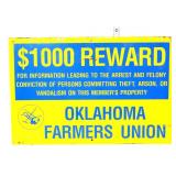 Vntg metal 18x12 Oklahoma Farmers Union sign