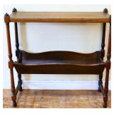 Vintage wood book table