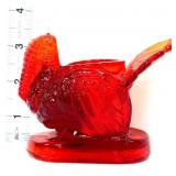 Vntg amberina turkey toothpick holder