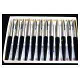 Lot of 12 vintage fountain pens in box