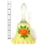 Yellow/clear satin bell with roses
