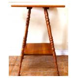 Vintage oak square top stand table