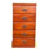 Vintage slim mahogany chest