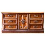 Vintage Drexel 6 drawer 1 door dresser