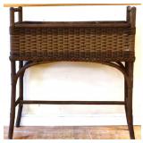 Vintage wicker planter