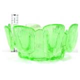 Vntg Viking green crown candle bowl
