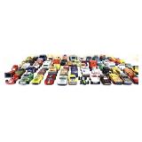 Lot of toy cars in metal case