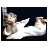 Vintage Lladro Laying Angel figure