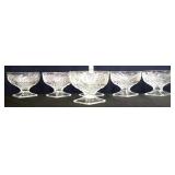 Lot of 6 pineapple floral sherbet dishes