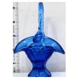 Fenton blue mini basket