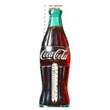 Vntg metal 4.75x29.5 Coca Cola bottle therometer