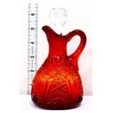 Vintage amberina cruet with clear stopper