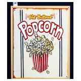 Pressboard Buttered Popcorn sign