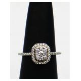 Sterling white sapphire ring, lab created