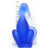 Mosser blue satin 8.5in sitting hound dog