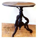 Vintage wood parlor table w/ drop side see pics
