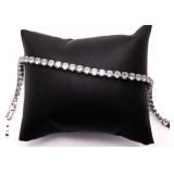 White sapphire tennis bracelet, lab created