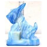 Boyd blue/white slag Scottie dog figure