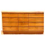 MCM Johnson Carper dresser w/ gold tone pulls