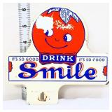 Vntg 6.25x6 Enjoy Smile tag topper