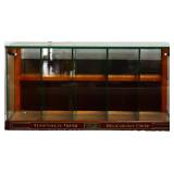 Vntg glass 30.5x10x15 Johnson Nut Co case