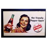 Framed 27.5x17 Dr Pepper Friendly Pepper Upper adv