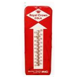Vntg metal 9.75x25.5 RC Cola thermometer