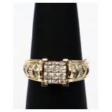 Sterling white sapphire ring, lab created