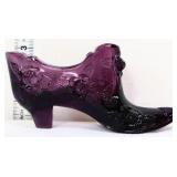 Fenton violet shoe with roses