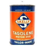 Vntg 1qt Skelly Tagolene Motor Oil can, no top