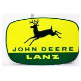 Porcelain dbl side 23x15 John Deere Lanz sign