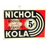 Vntg metal 14x10 Nichol Kola sign